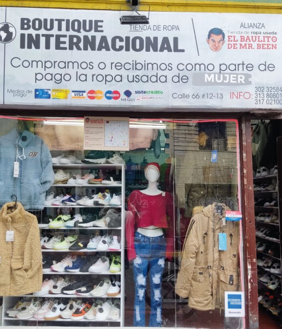 bogotá local de ropa usada